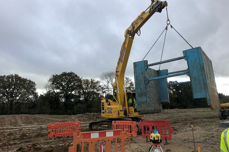 An image of draining works taking place using a digger