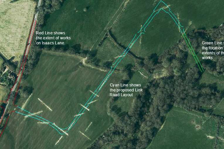 An image showing plans for the Eastern Bridge and Link Road.